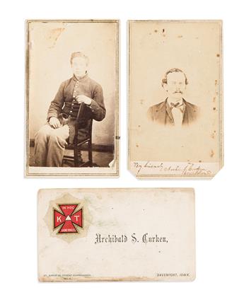 (CIVIL WAR--ILLINOIS.) Archibald S. Corken. Diary of a private at Vicksburg, including his thoughts on the Fort Pillow Massacre.                 